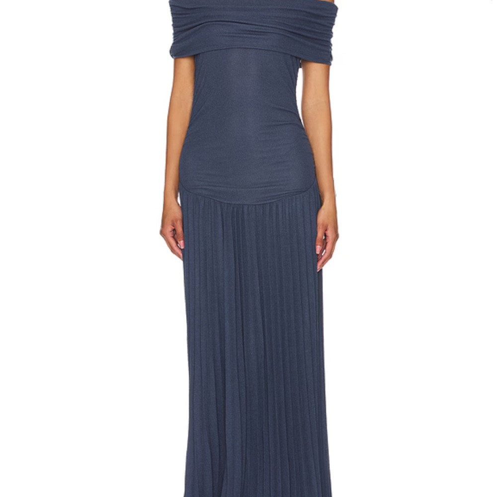Lioness Midnight Blue Off-Shoulder Maxi Dress